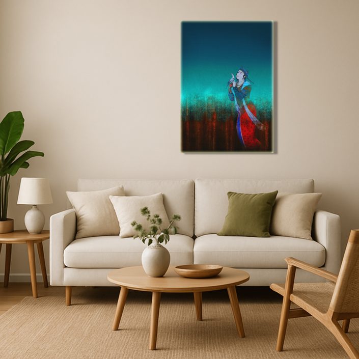 Dream of a Princess,Elegant,oriental,painting for interior design,
